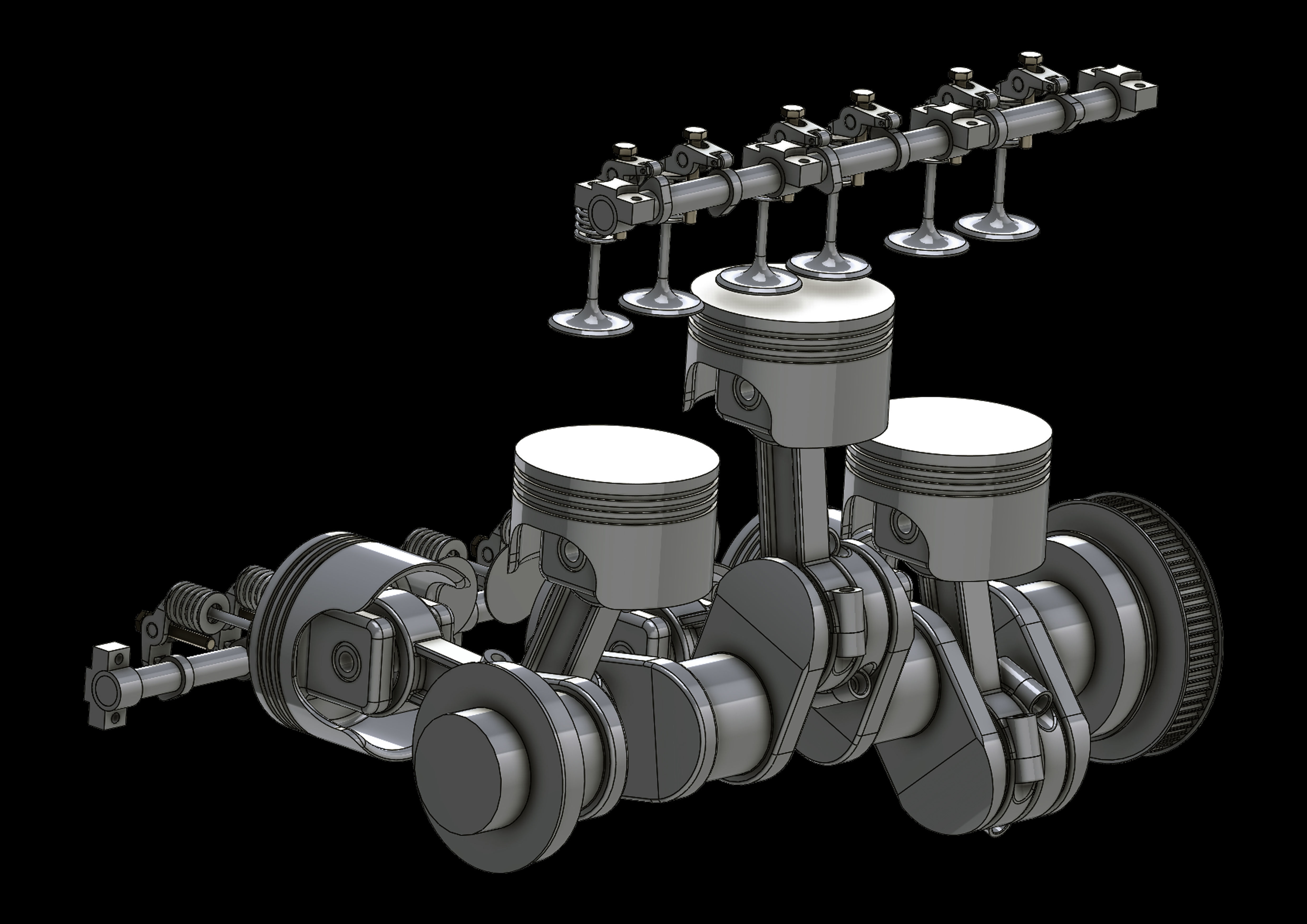 v6 engine 3D model_17