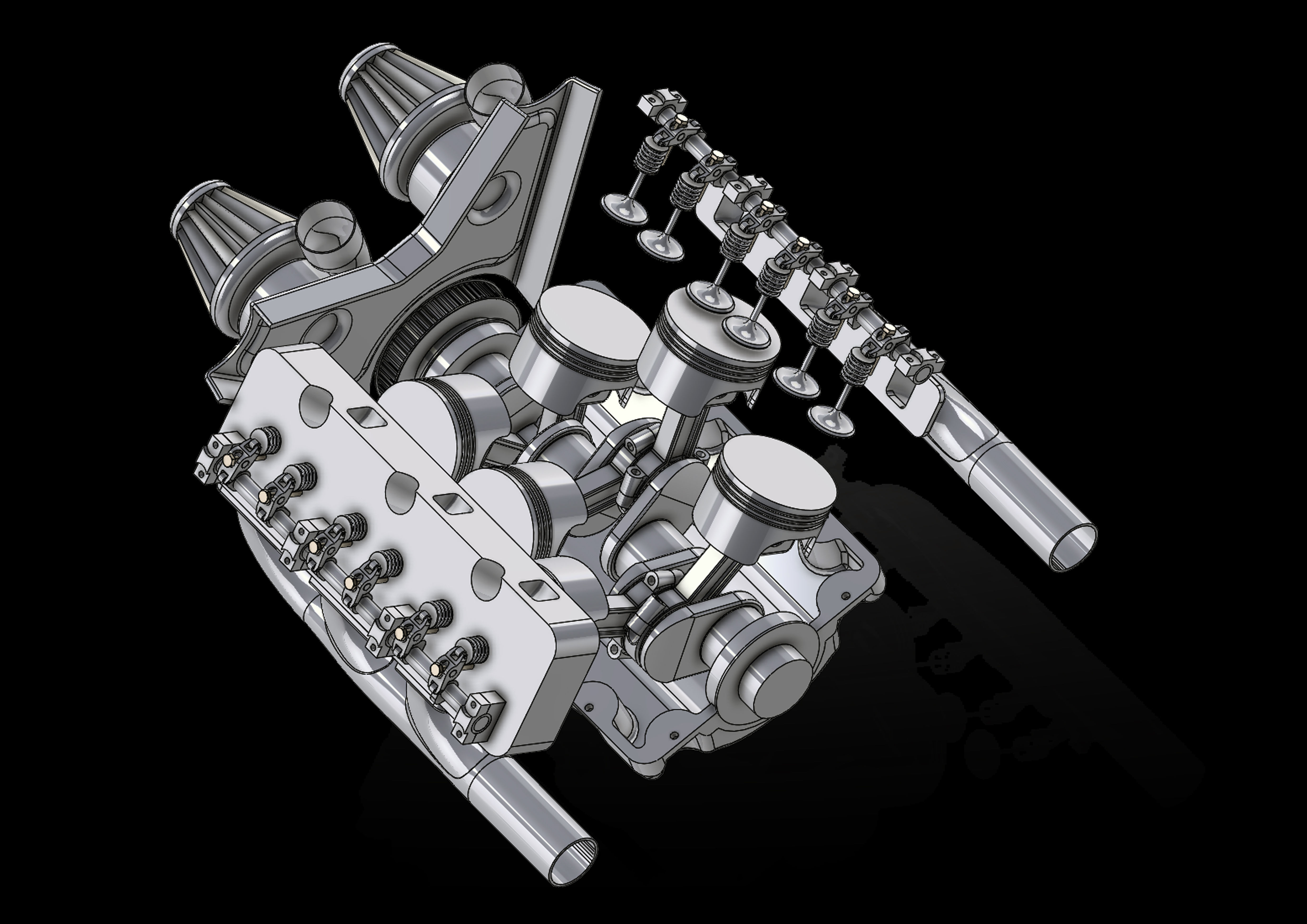 v6 engine 3D model_15