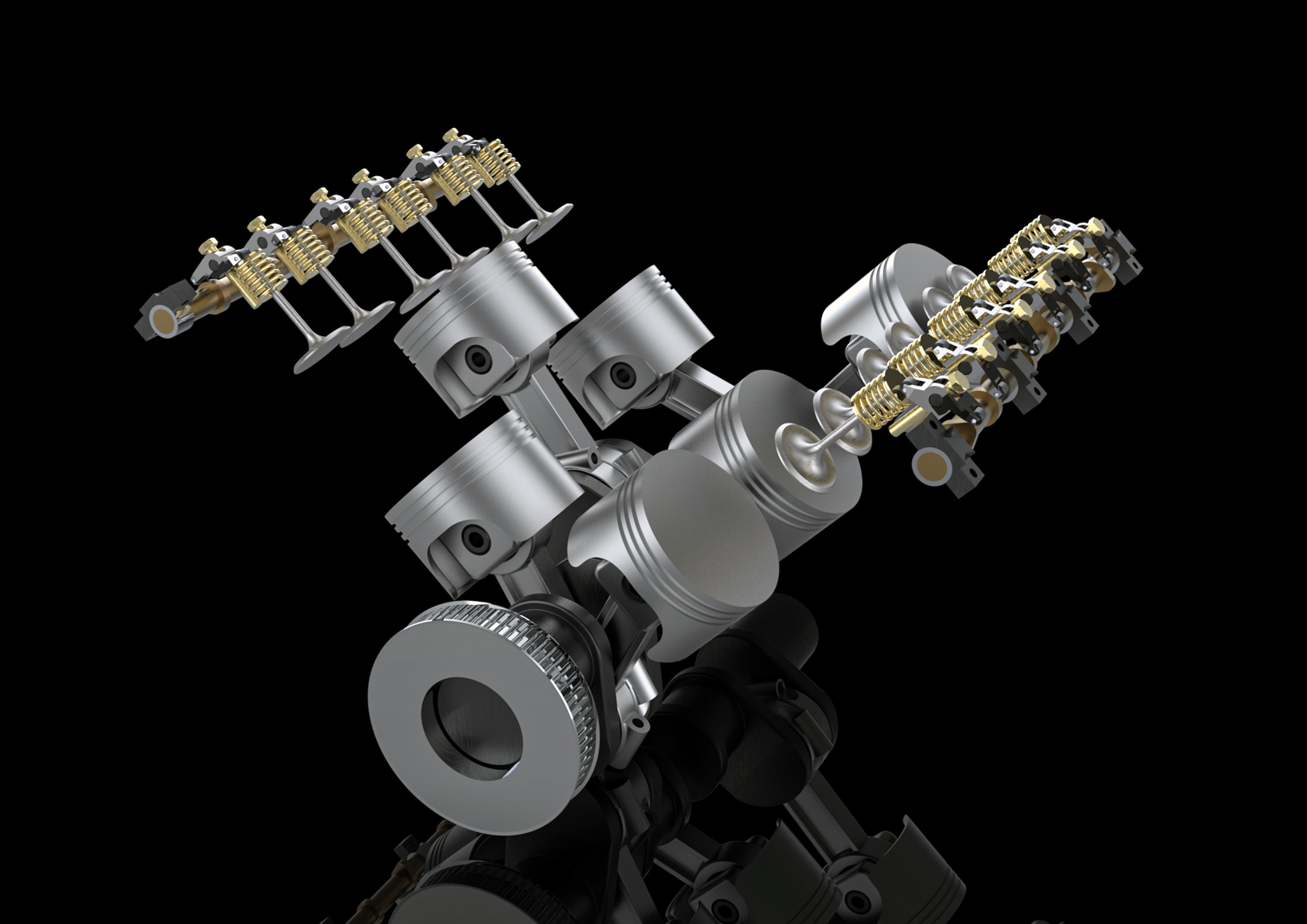 v6 engine 3D model_6
