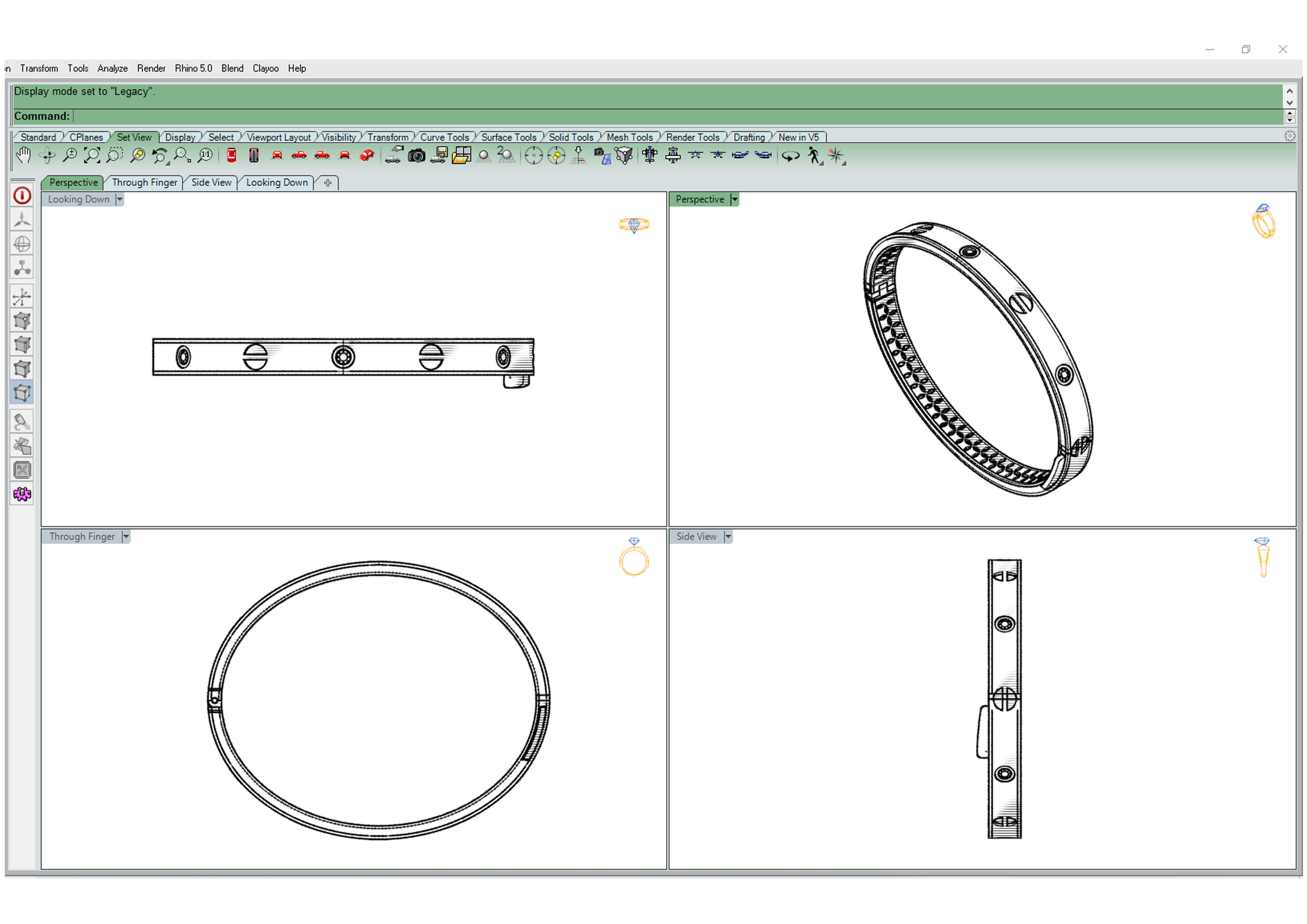 Bracelet with holes in it 3D print model_9