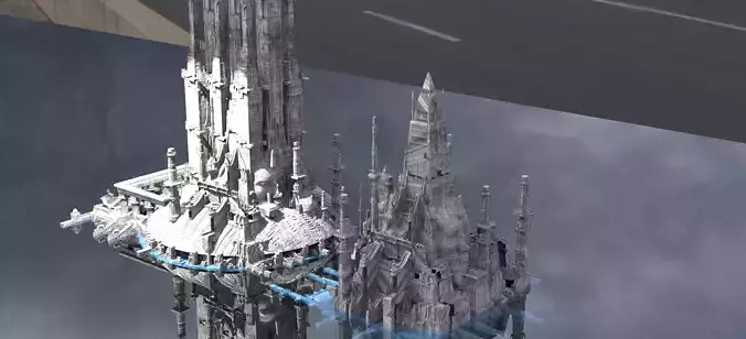 Ancient Alien Temples Kitbash 3D model
