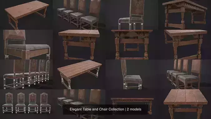 Elegant Table and Chair Collection
