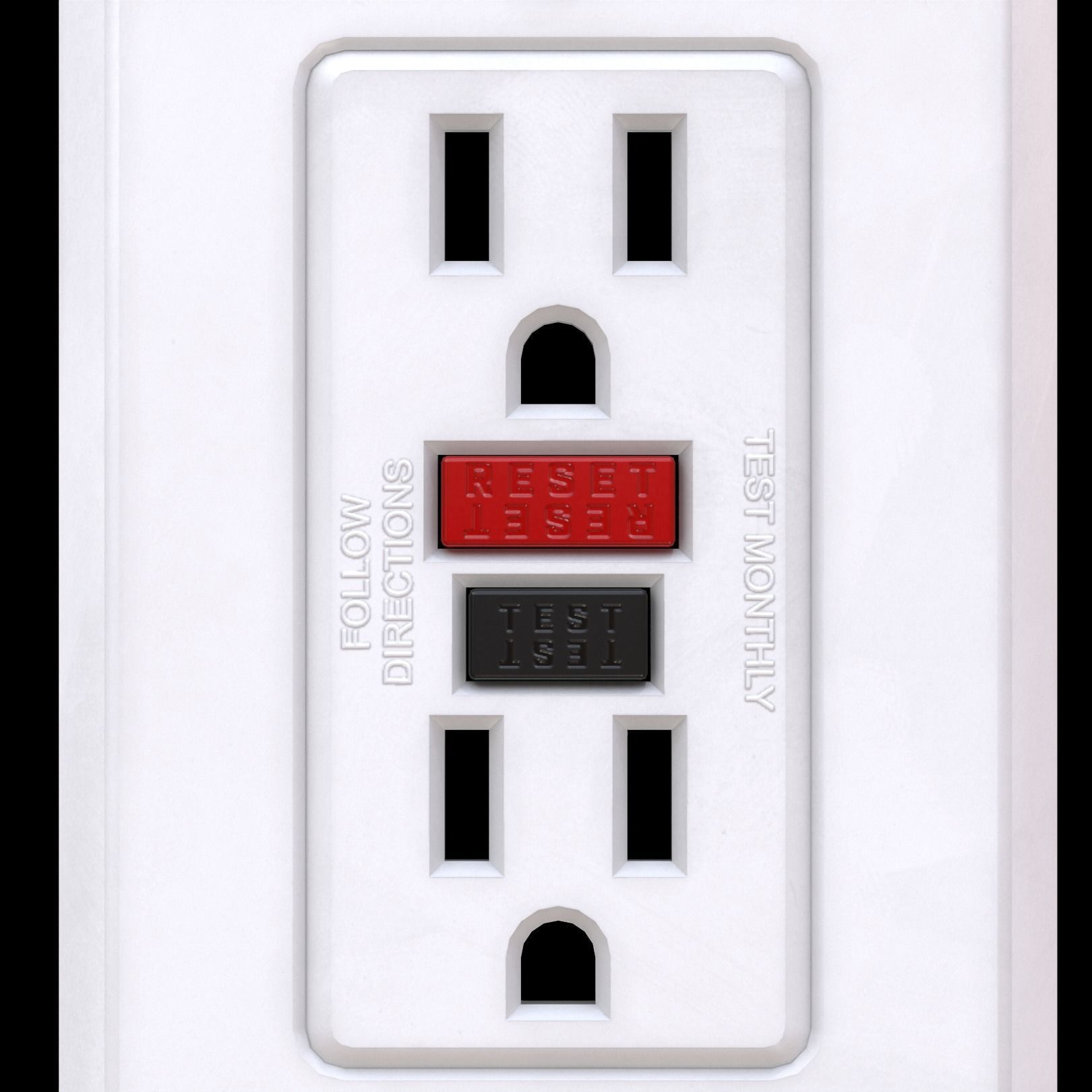 Electrical Power Outlets Low-poly 3D model_6