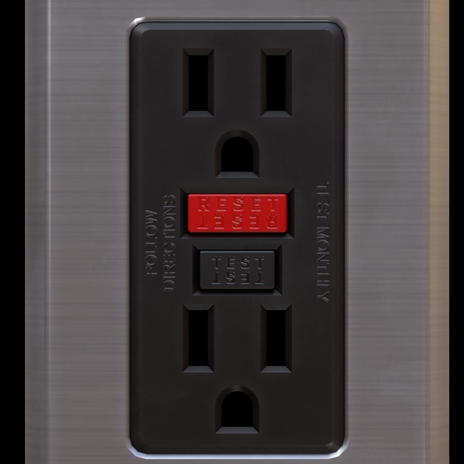 Electrical Power Outlets Low-poly 3D model_5