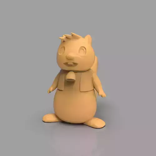  Bannertail The Story of Gray Squirrel  scoiattolo banner 3D print model
