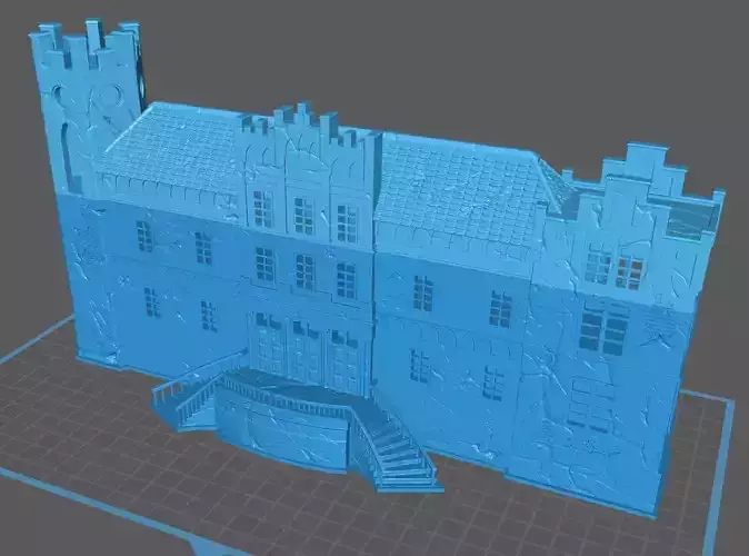 4-part renaissance or medieval church castle 3D print model