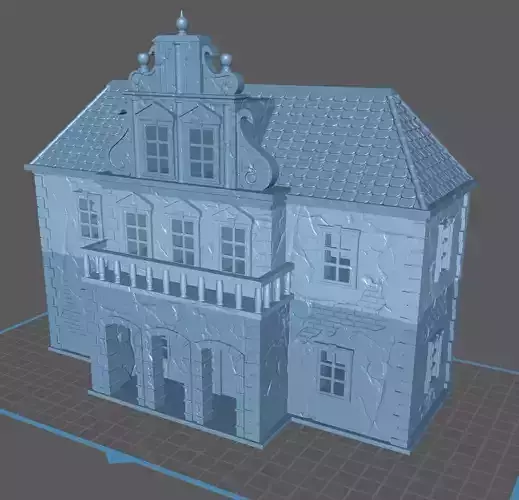 4-part Gothic Mansion 3D print model