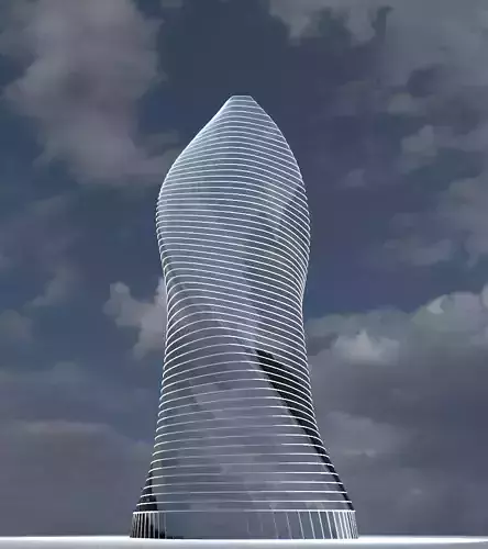 Skyscraper twisted 3D model