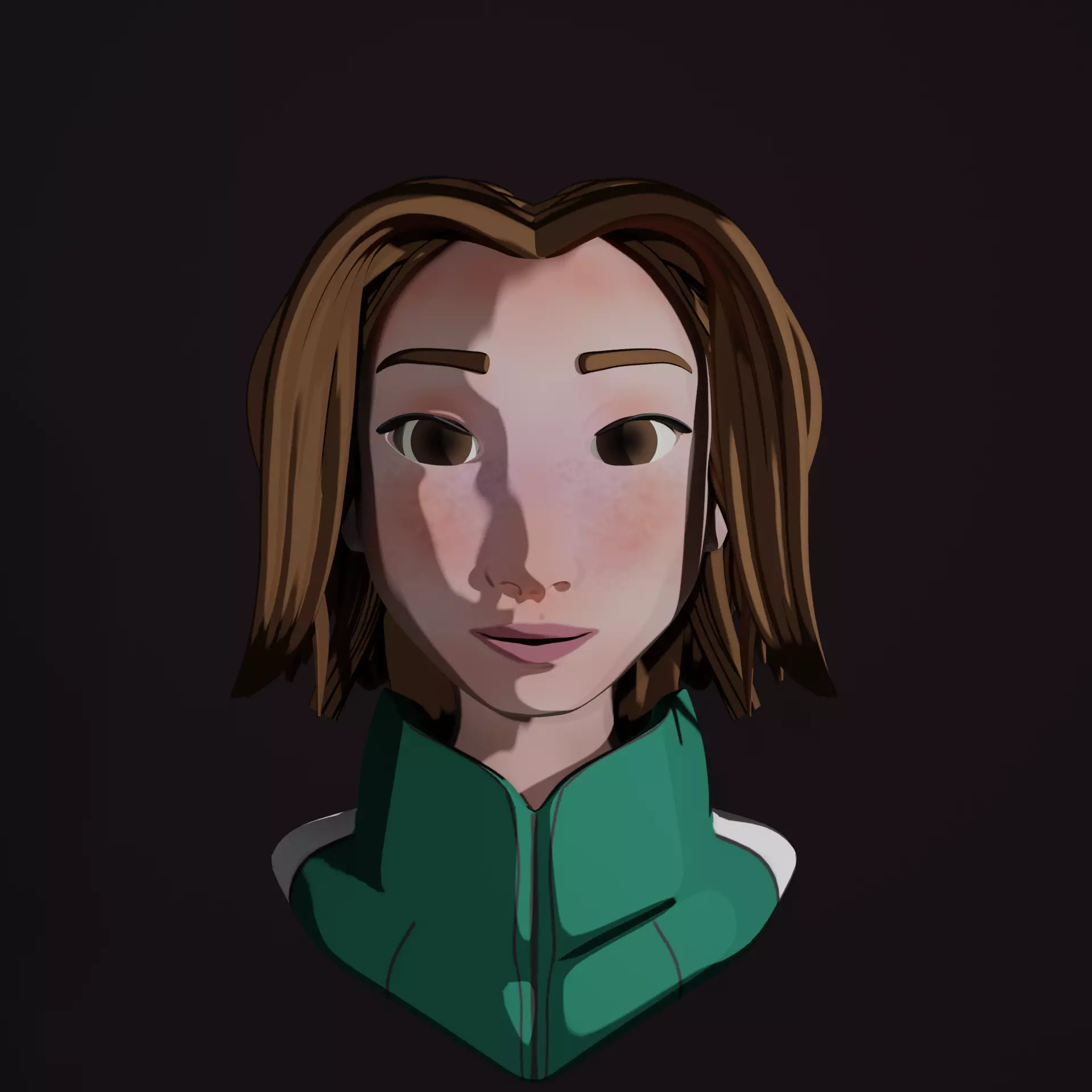 Squid Game inspired female Bust Free low-poly 3D model