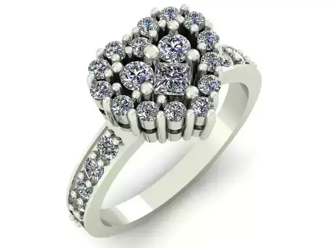 Ring Heart jewelry 007 3D print model