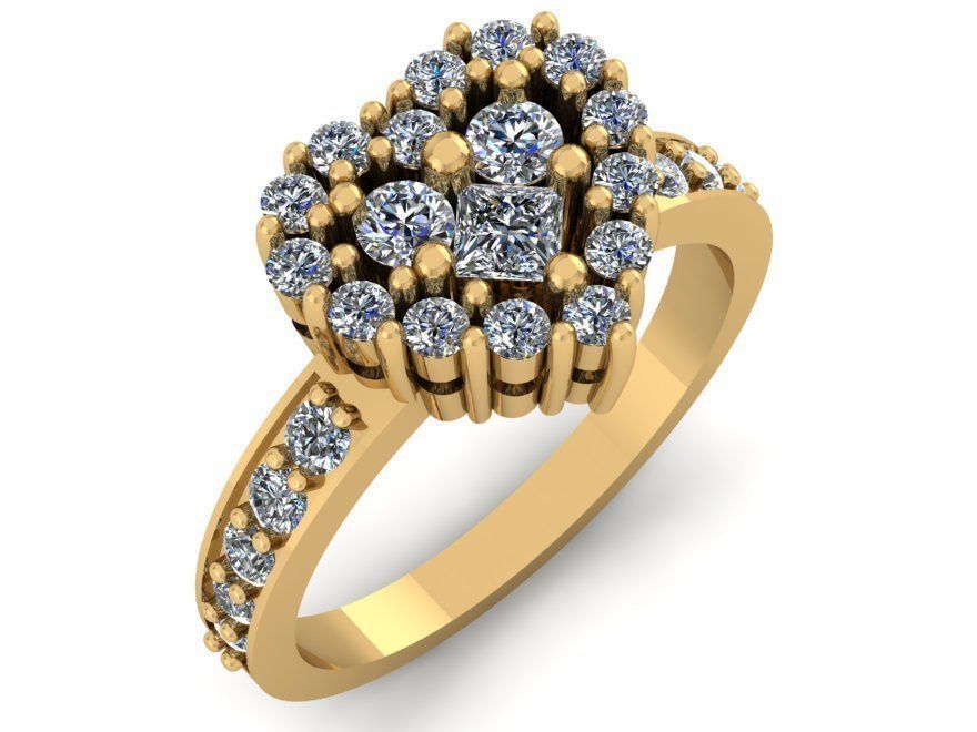 Ring Heart jewelry 007 3D print model_3