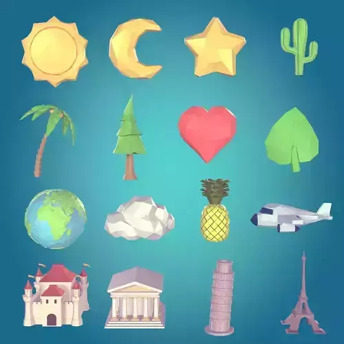 Polygonal Cartoon Pack