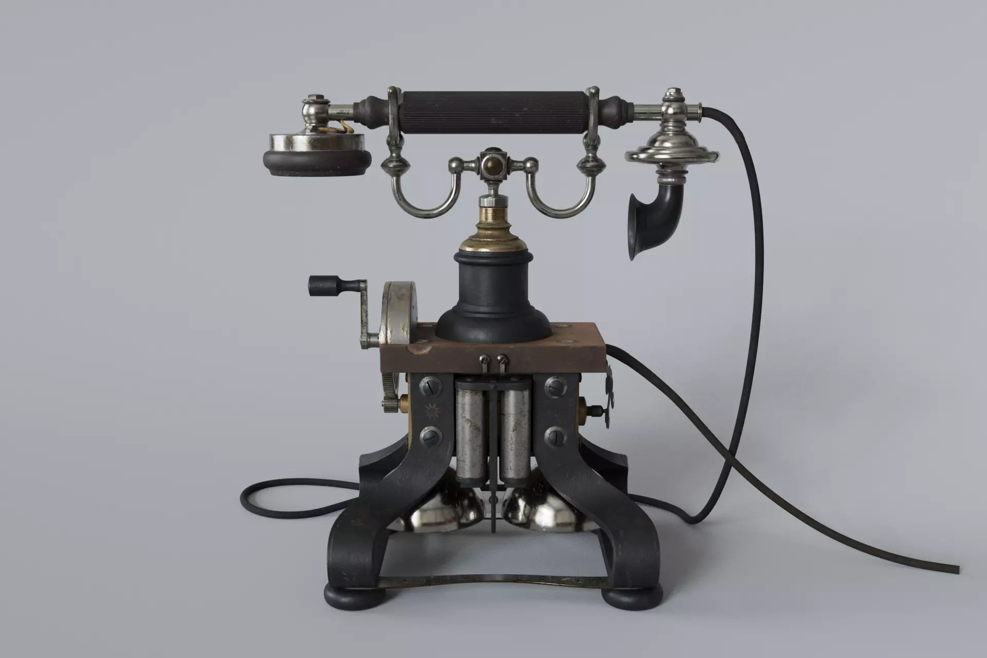 Antique Telephone - SubD Asset for Films and Games 3D model