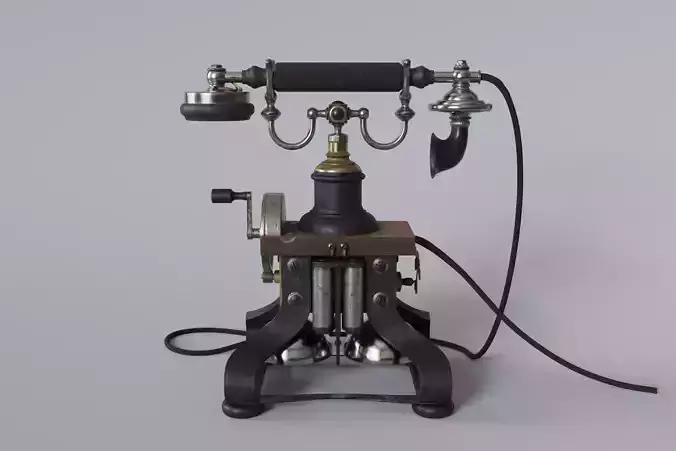 Antique Telephone - SubD Asset for Films and Games 3D model