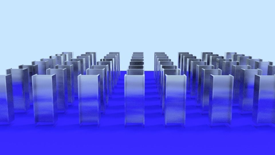 Iron set of bars on grass Free 3D model_2