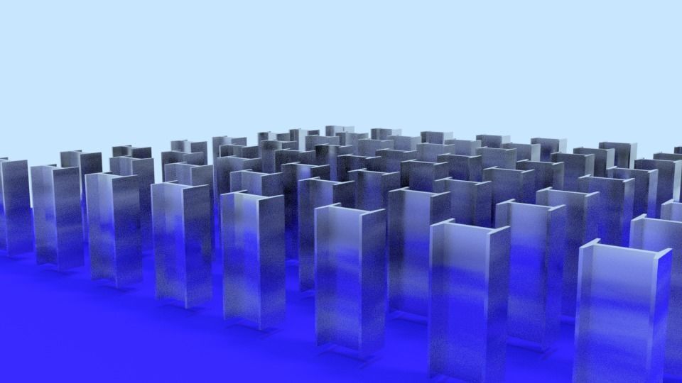 Iron set of bars on grass Free 3D model_1