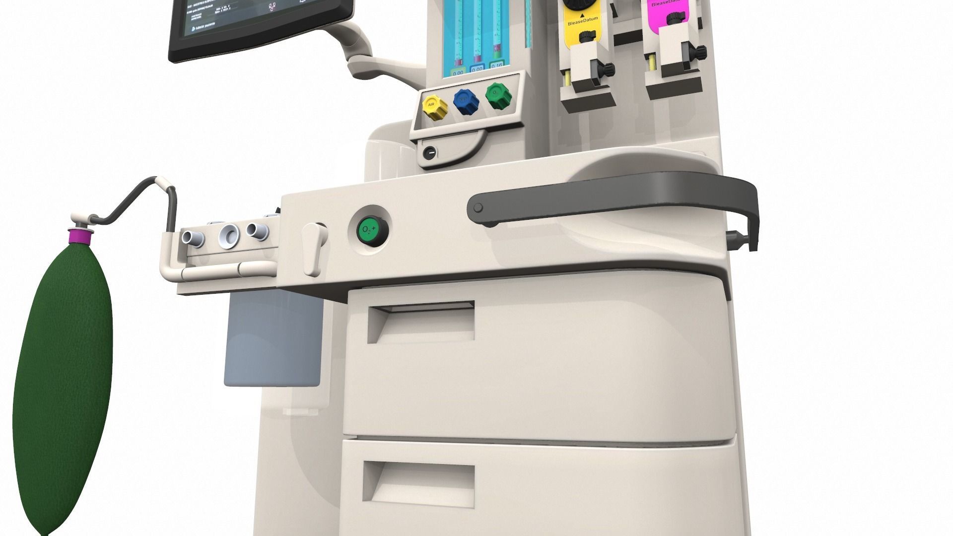 Medical anesthesia machine Sirius 3D model_8