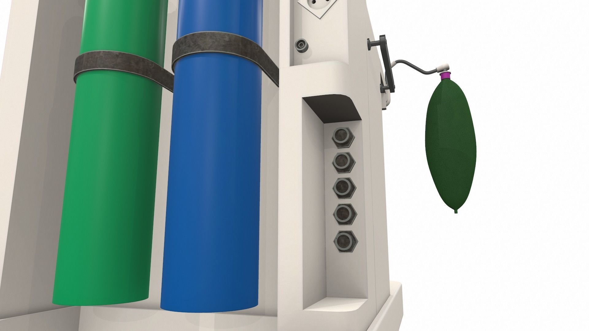 Medical anesthesia machine Sirius 3D model_12