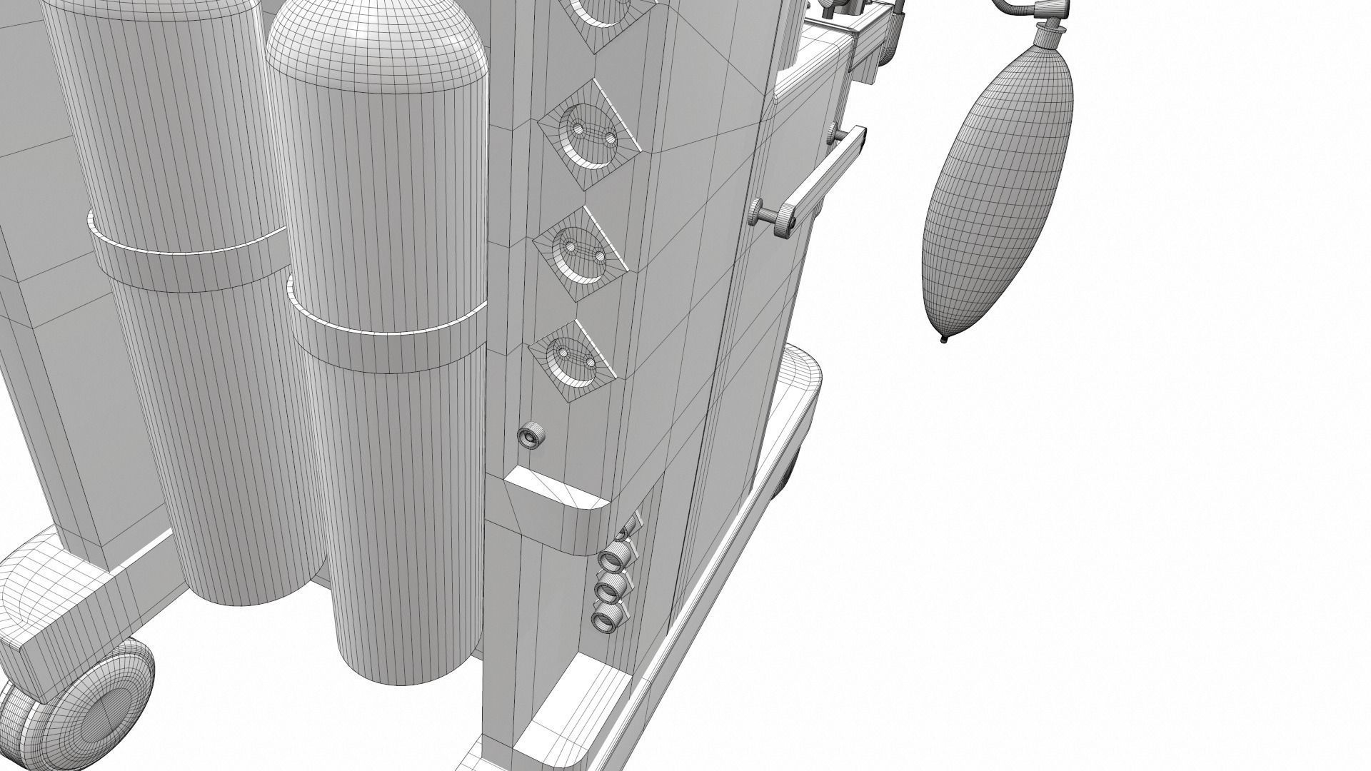 Medical anesthesia machine Sirius 3D model_35