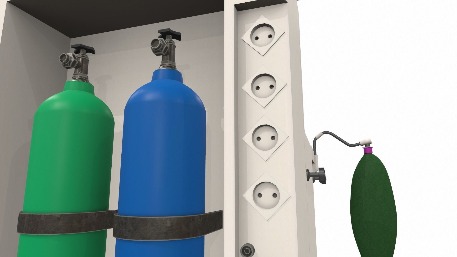 Medical anesthesia machine Sirius 3D model_13