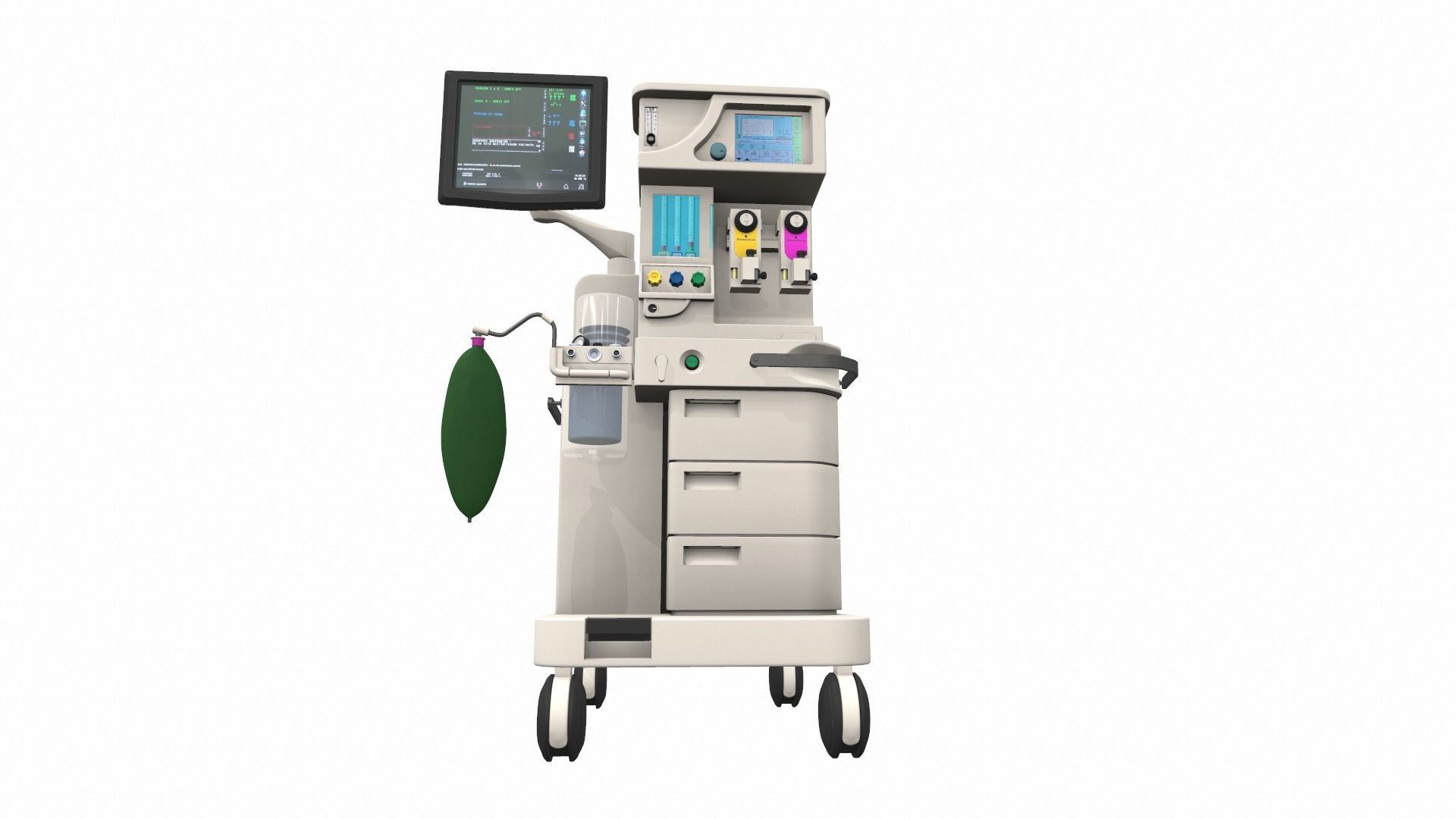 Medical anesthesia machine Sirius 3D model_1