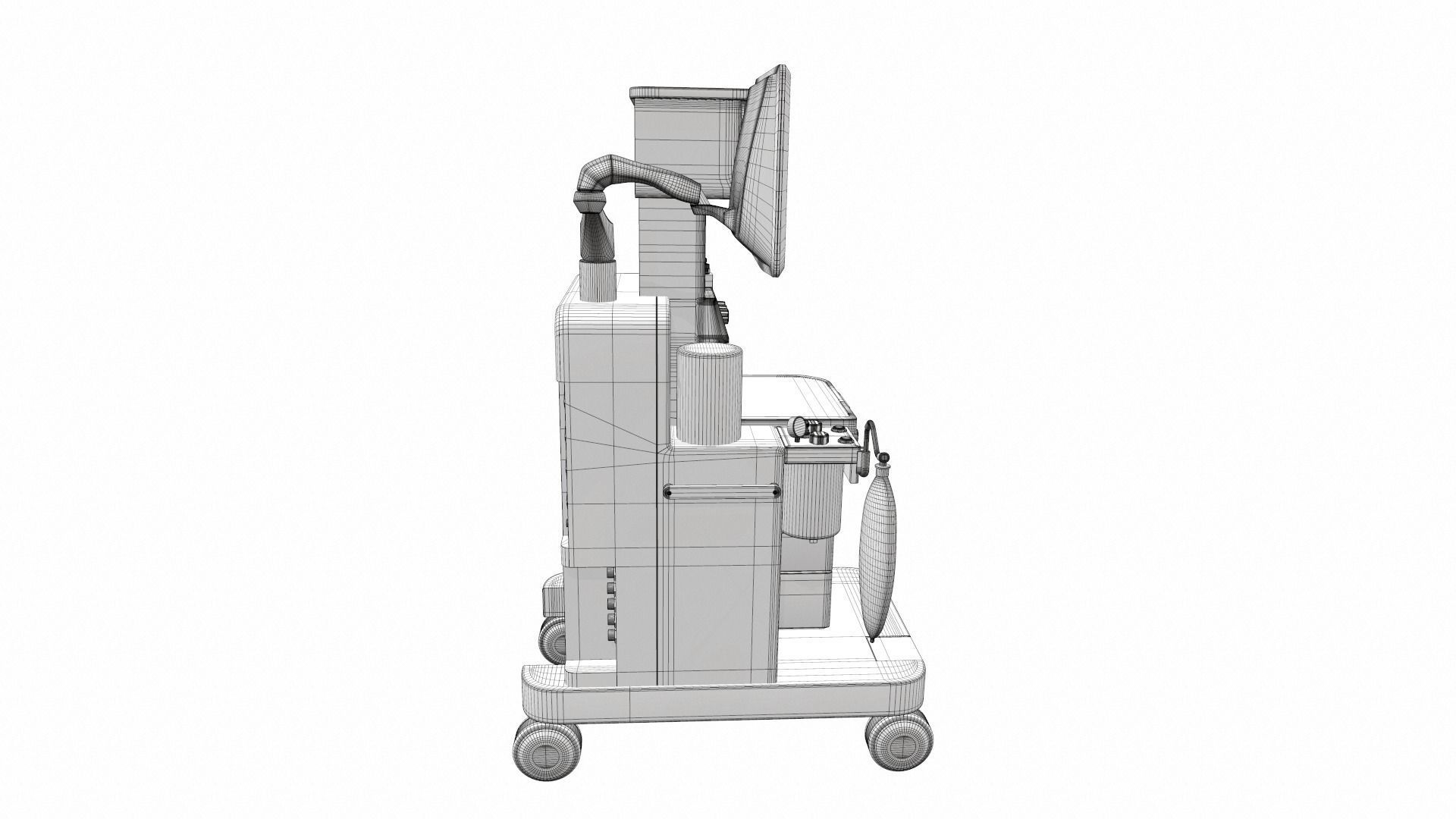 Medical anesthesia machine Sirius 3D model_24