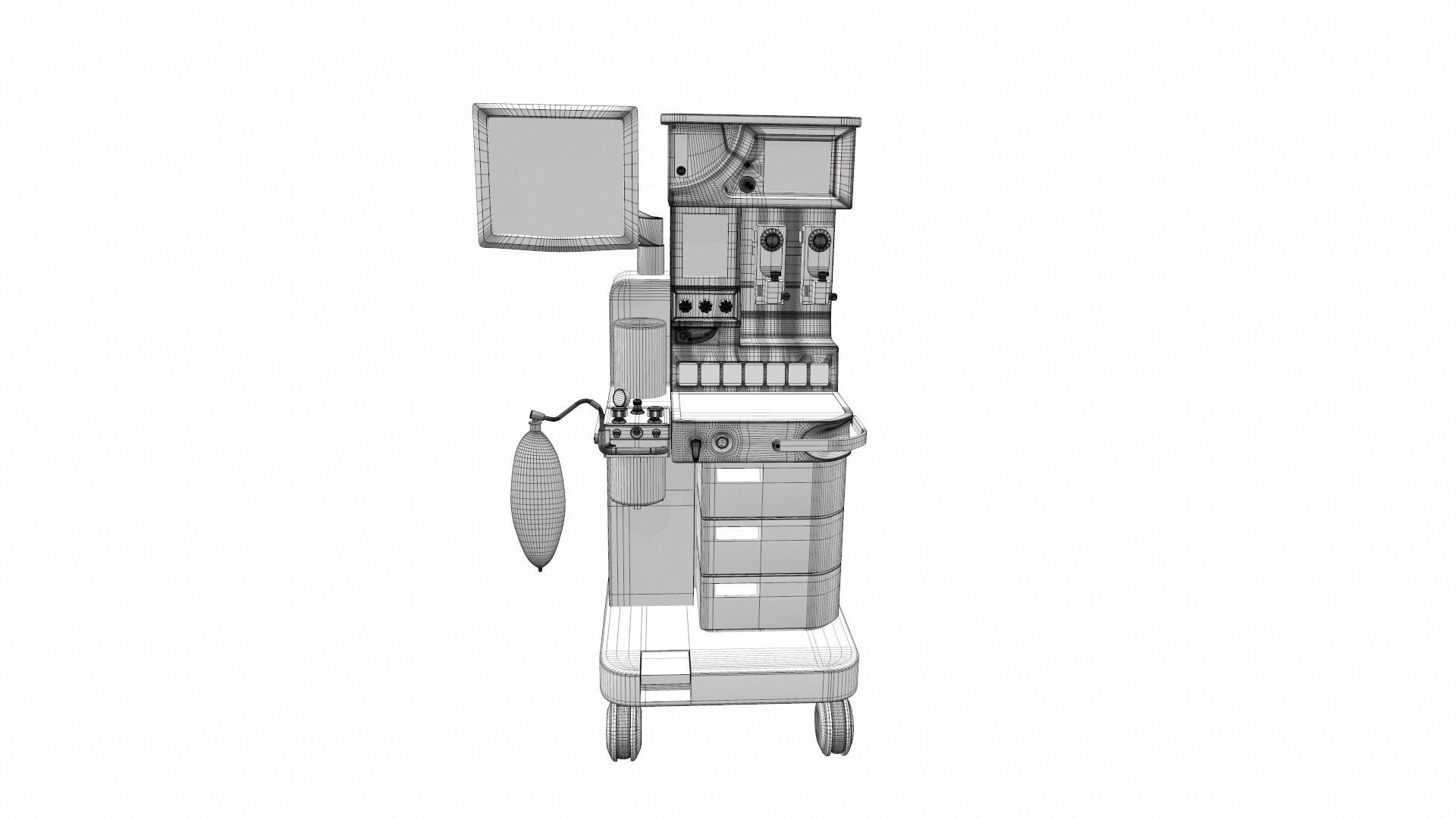 Medical anesthesia machine Sirius 3D model_22