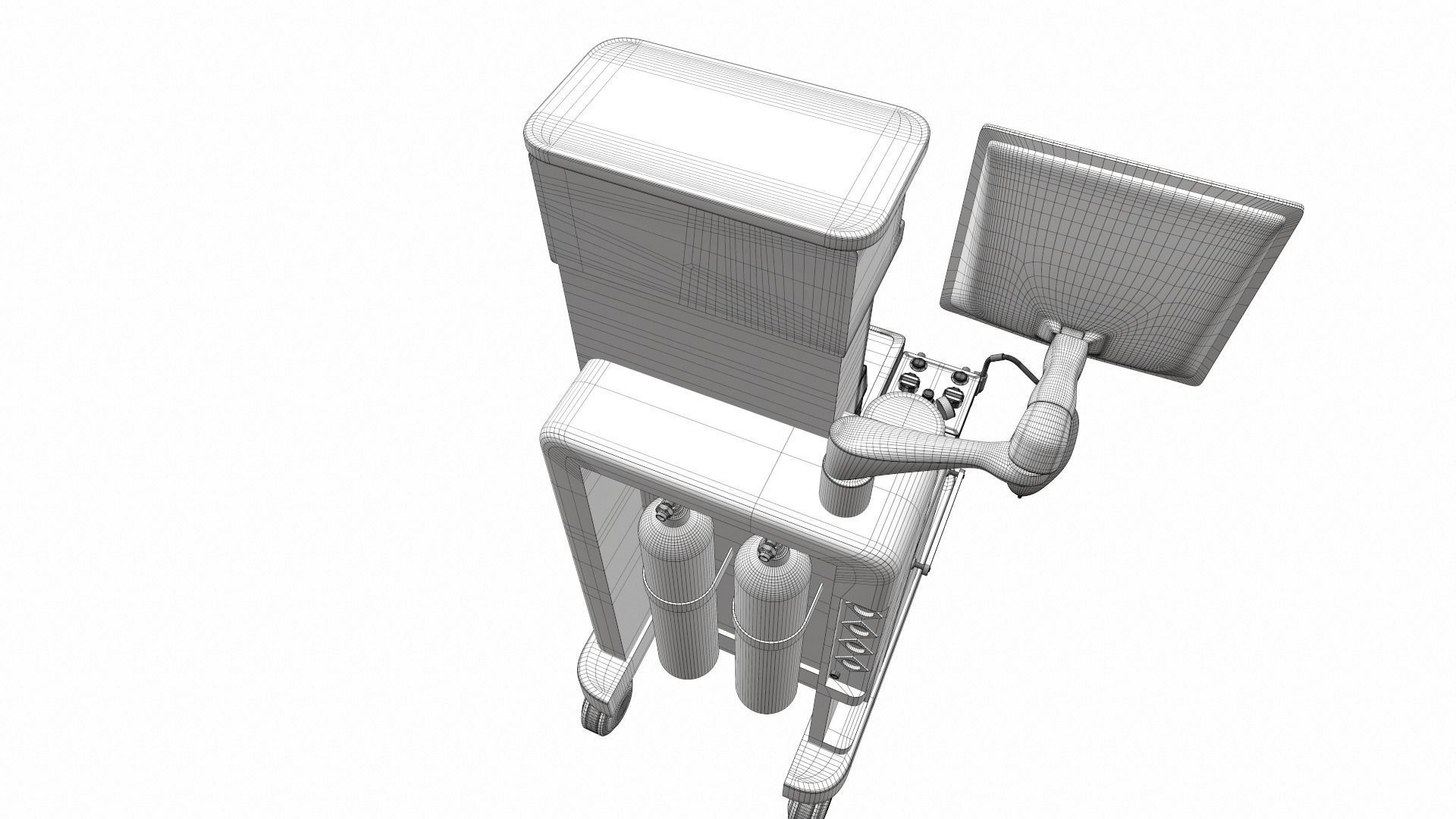 Medical anesthesia machine Sirius 3D model_33