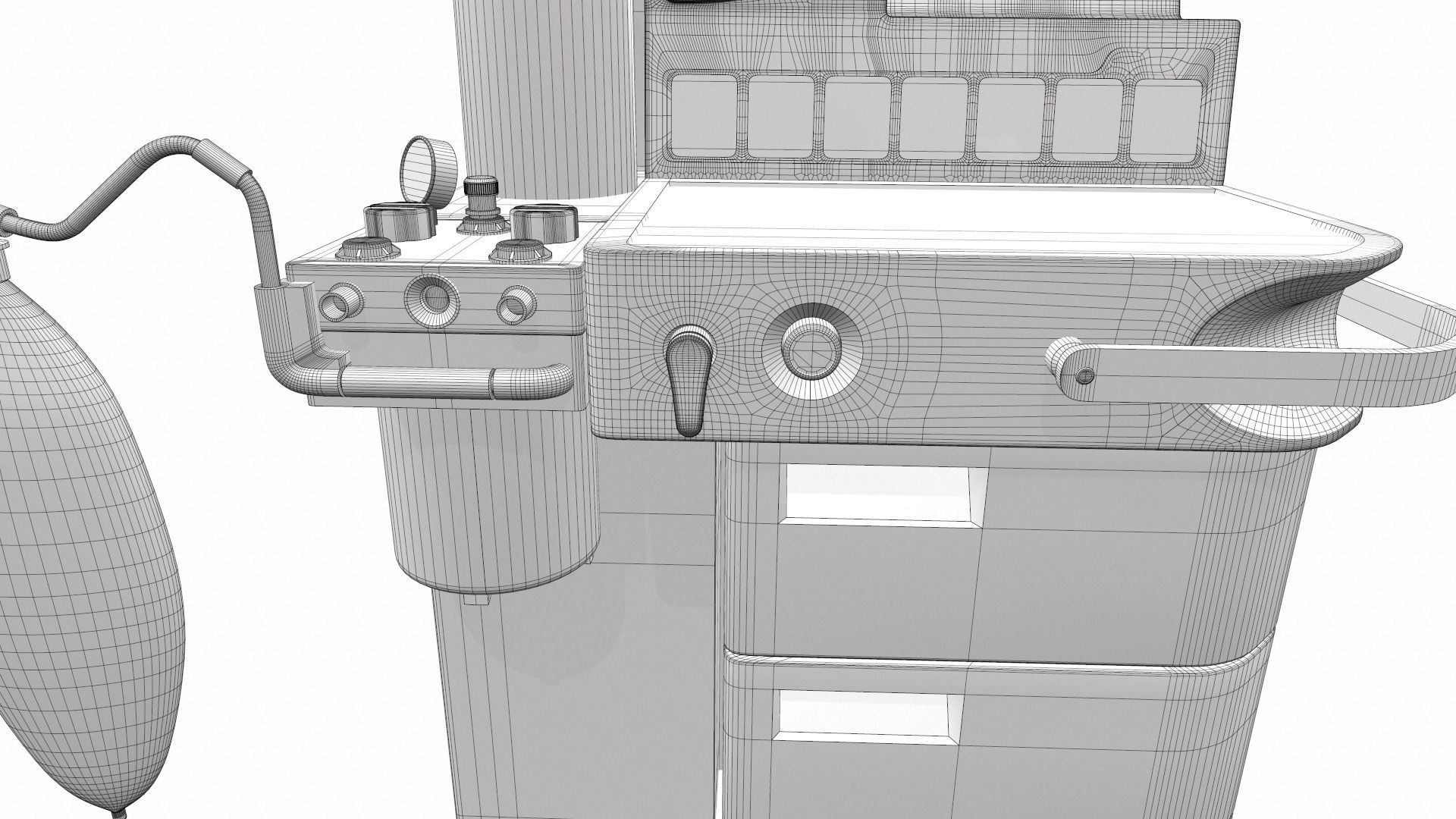 Medical anesthesia machine Sirius 3D model_29