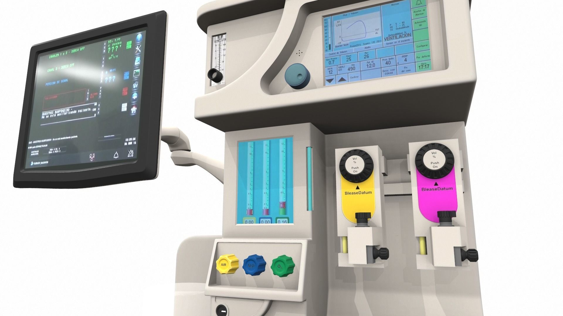 Medical anesthesia machine Sirius 3D model_10