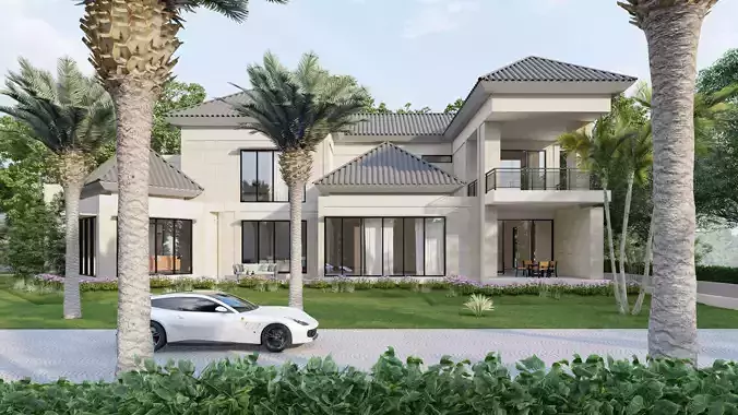 LUMION SCENE Villa Modern 21 3D model