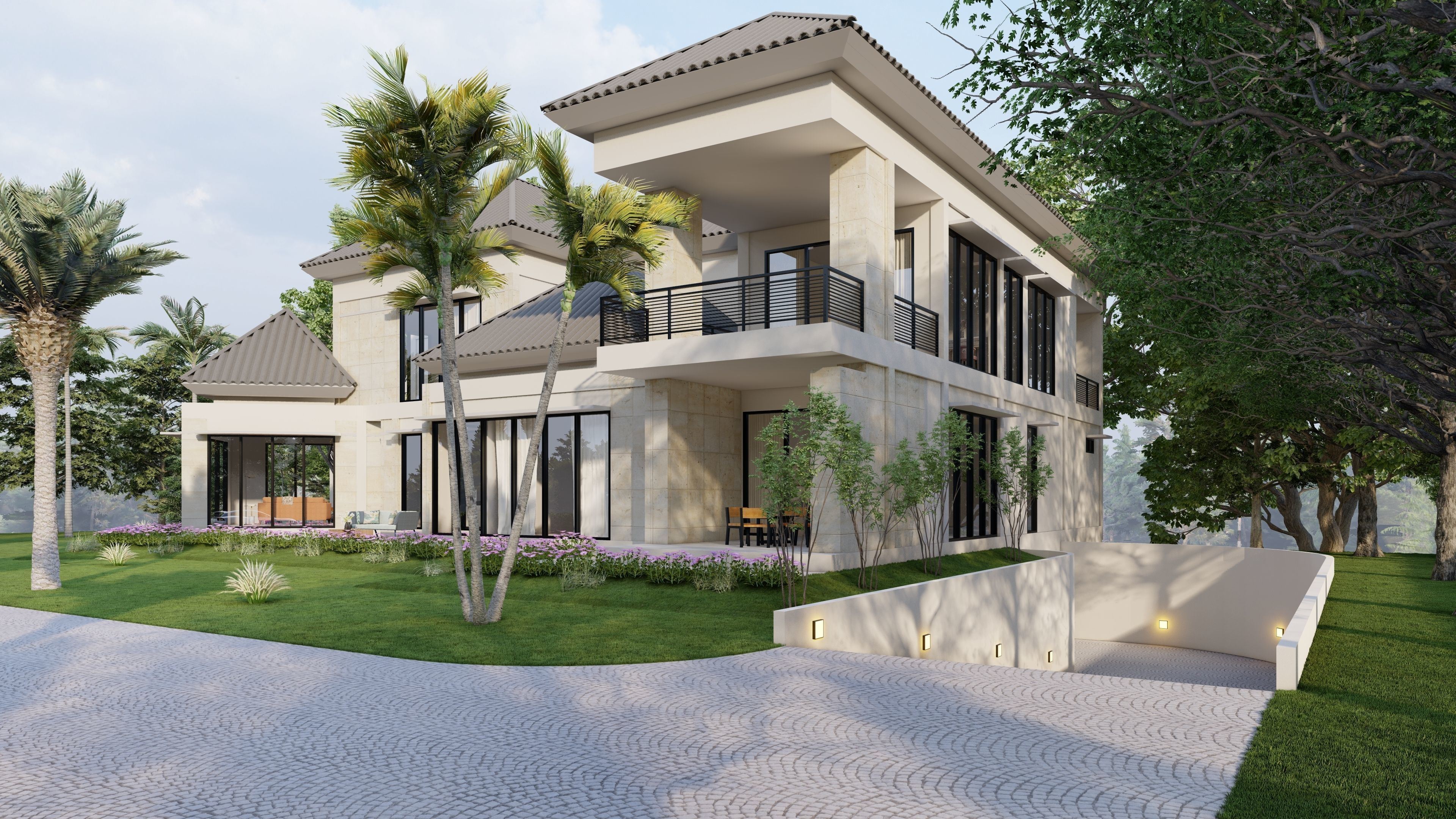 LUMION SCENE Villa Modern 21 3D model 3D model_3