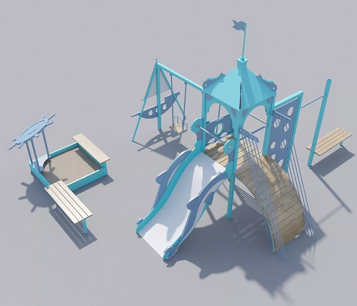 Children sea playground 3D model