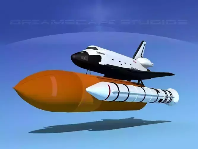 Space Shuttle Endeavour Launch MP 2-1  3D model