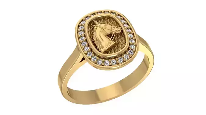Animal Ring Horse 3D print model