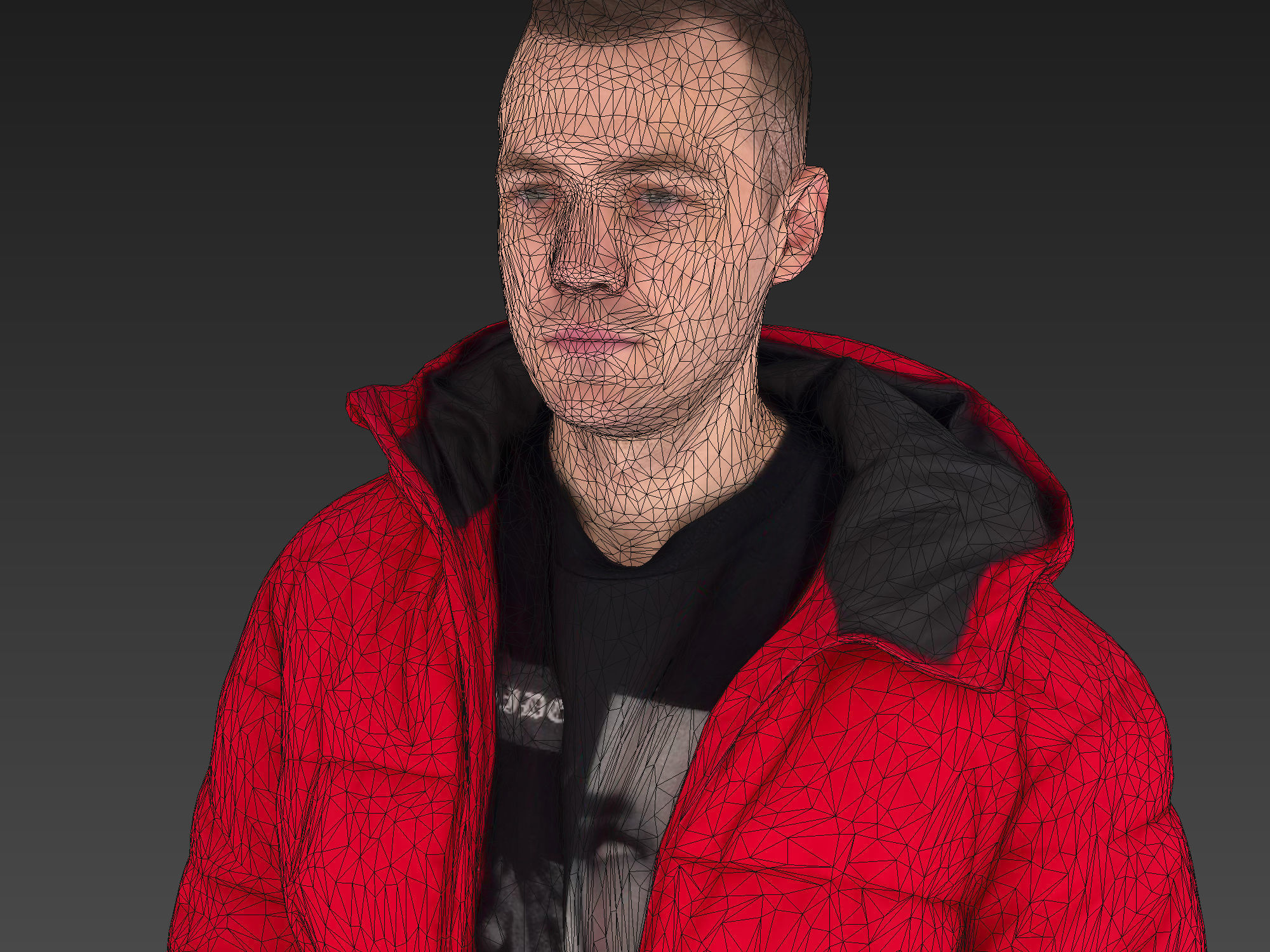 Handsome Guy in Jeans with Torn Knees 3D model_6