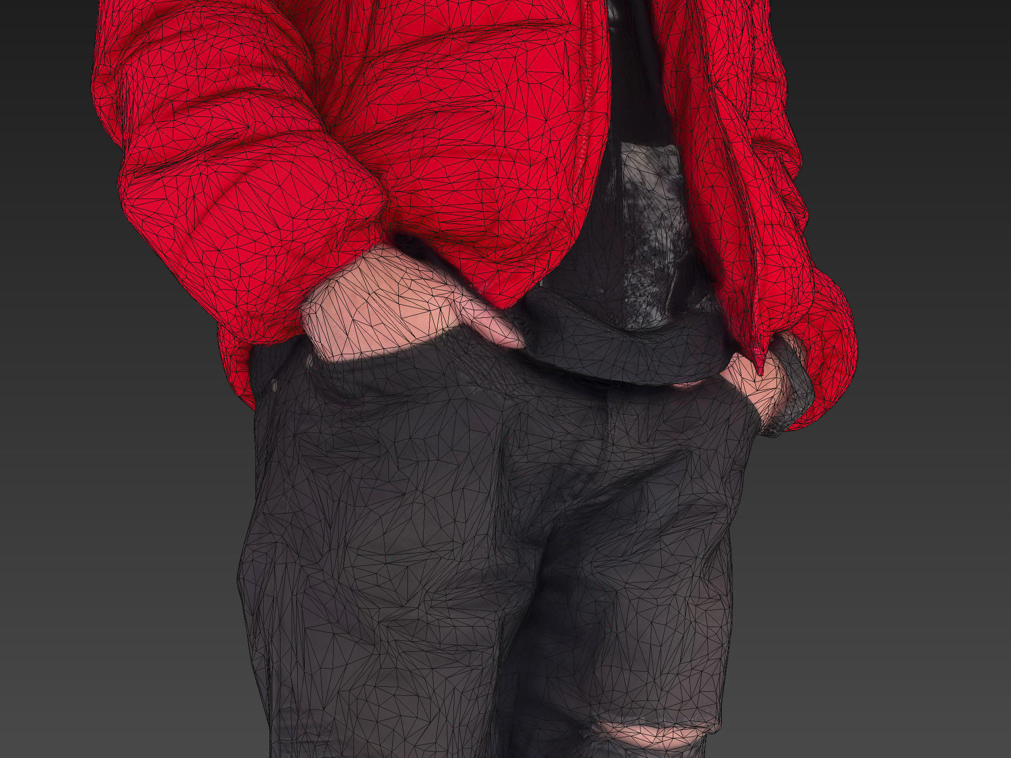 Handsome Guy in Jeans with Torn Knees 3D model_7