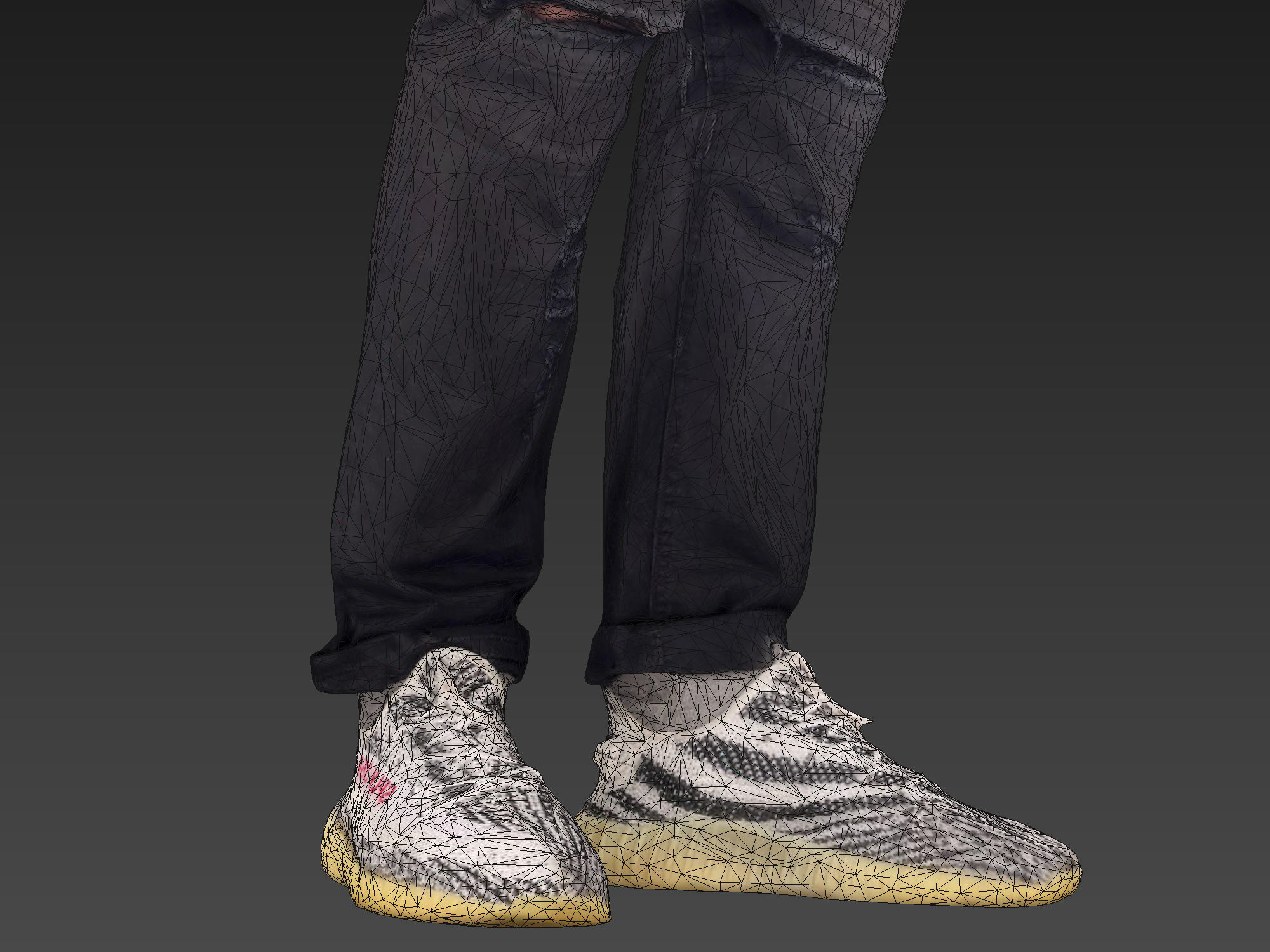 Handsome Guy in Jeans with Torn Knees 3D model_8