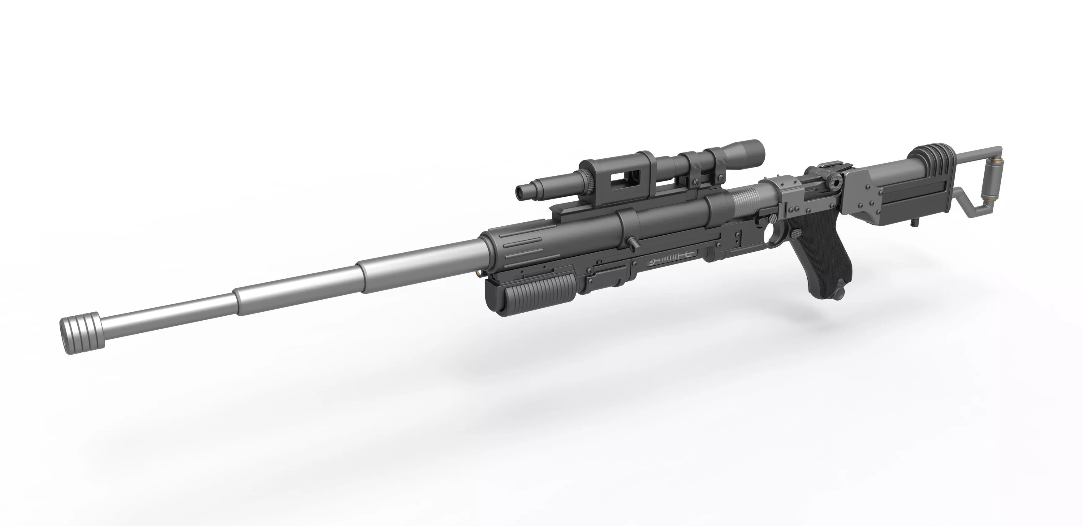 Blaster rifle A-180 from Star Wars 3D model_0