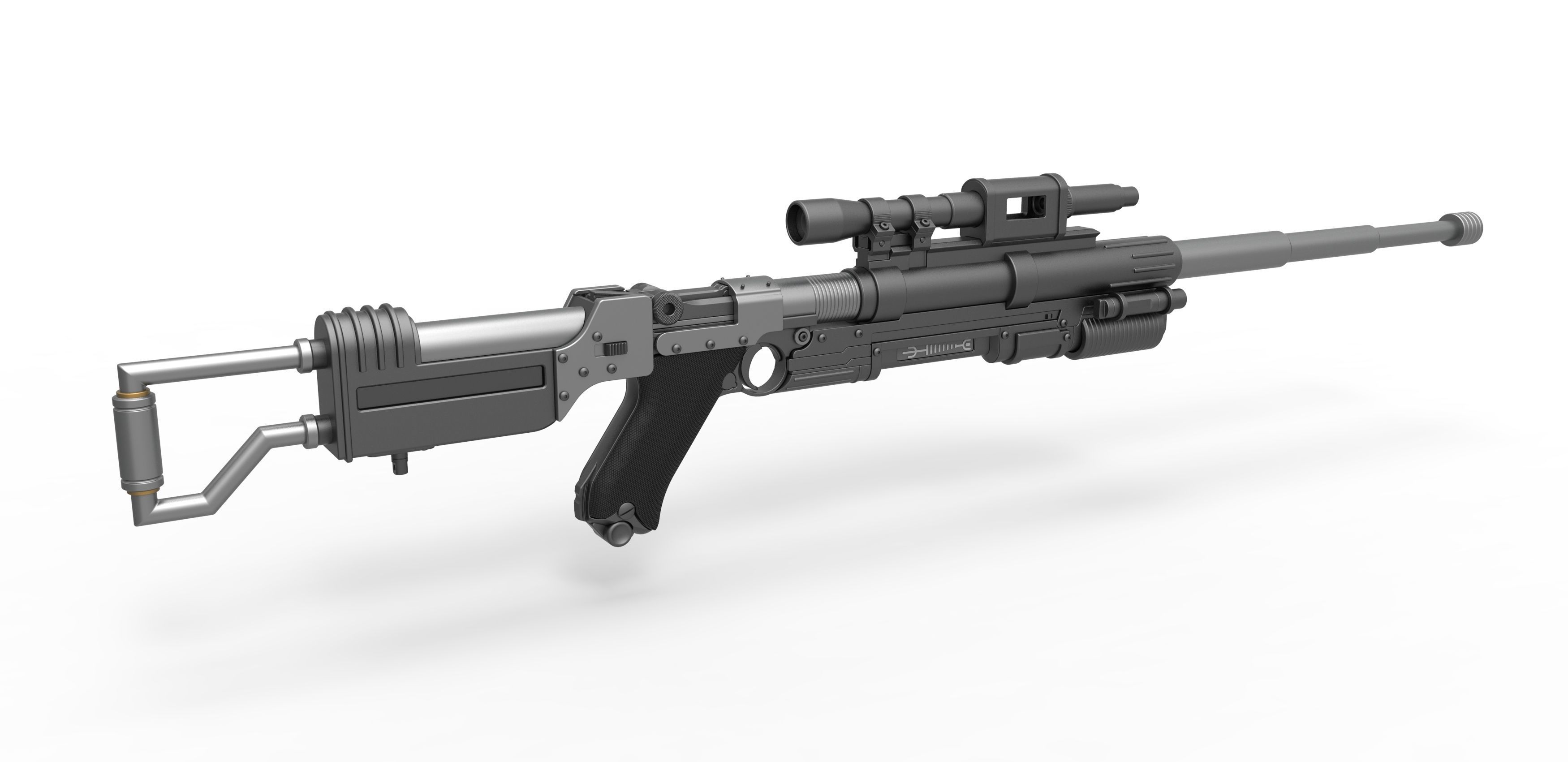 Blaster rifle A-180 from Star Wars 3D model_12