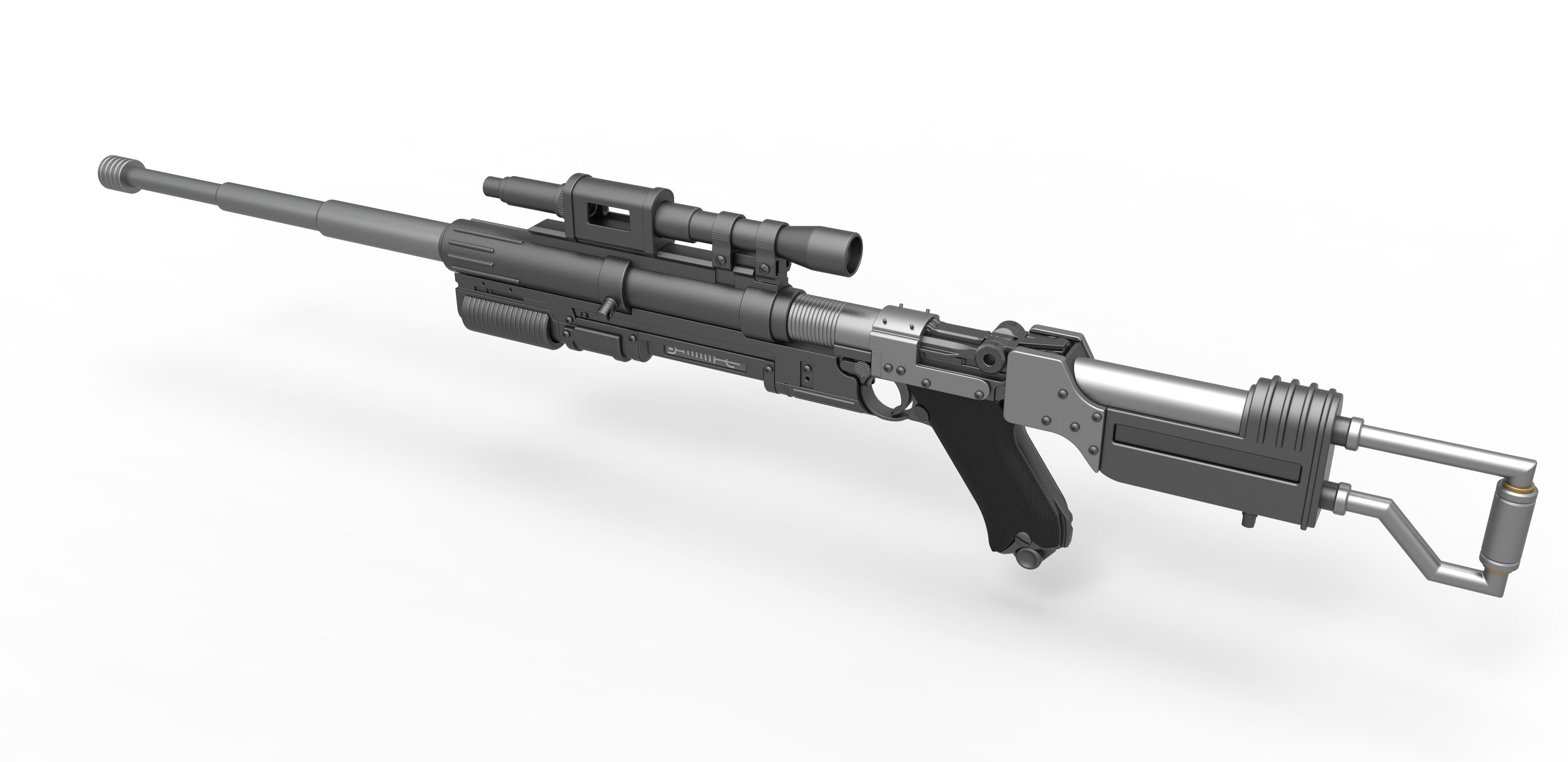 Blaster rifle A-180 from Star Wars 3D model_9