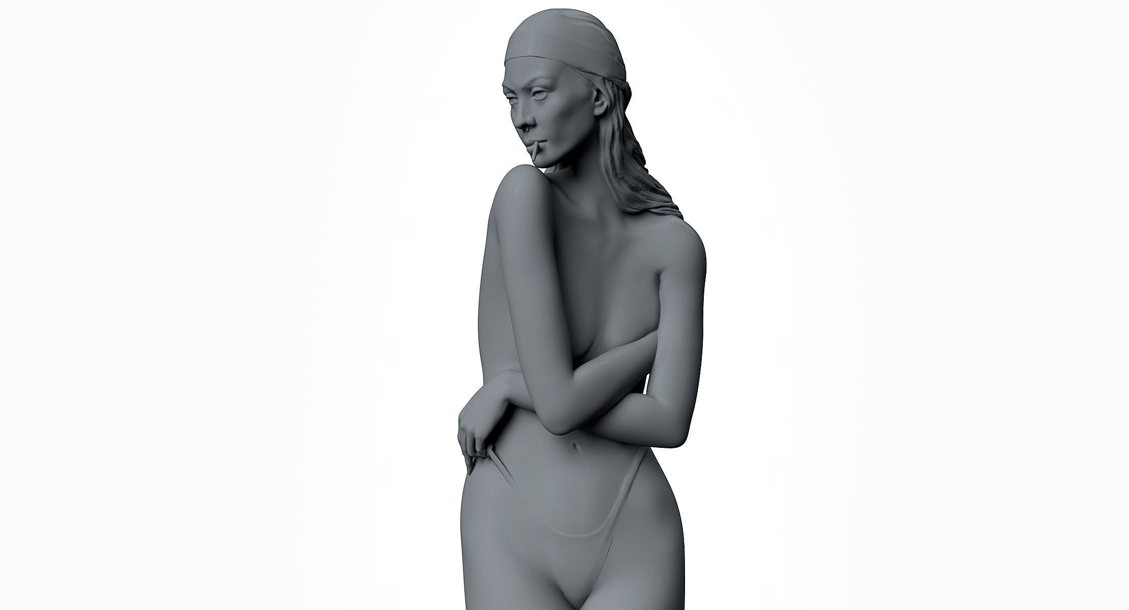 Girl Torso 3D print model_11
