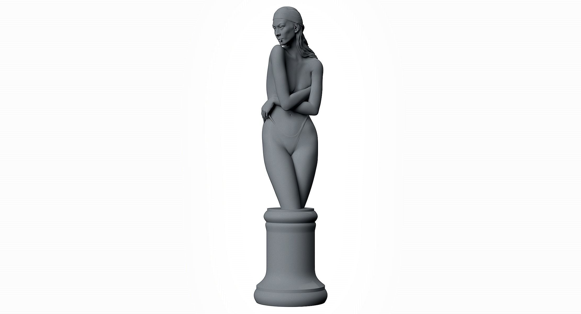 Girl Torso 3D print model_8