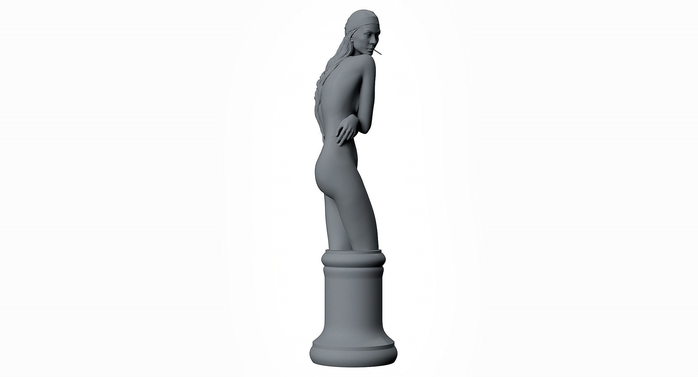 Girl Torso 3D print model_2