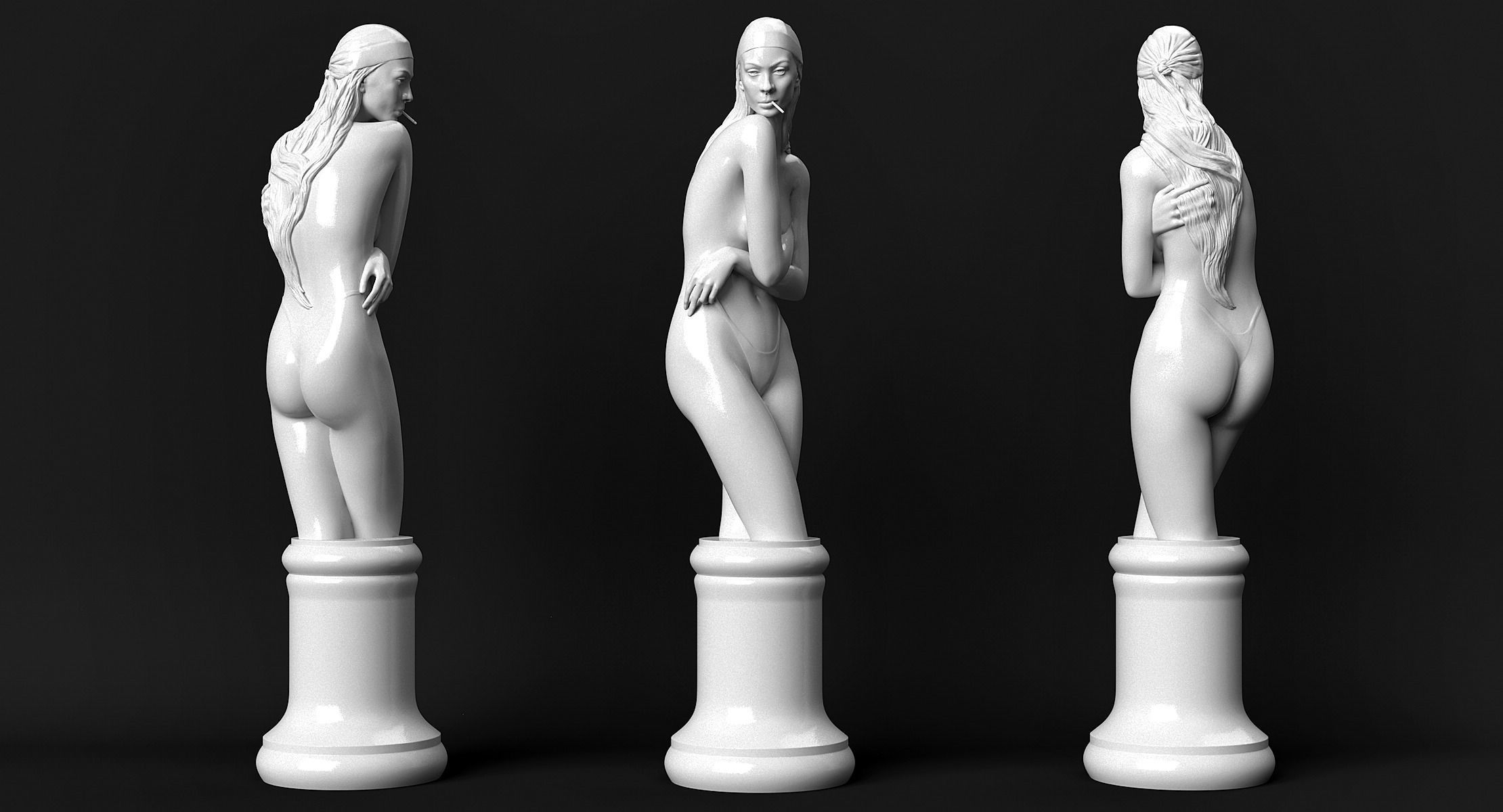 Girl Torso 3D print model_13