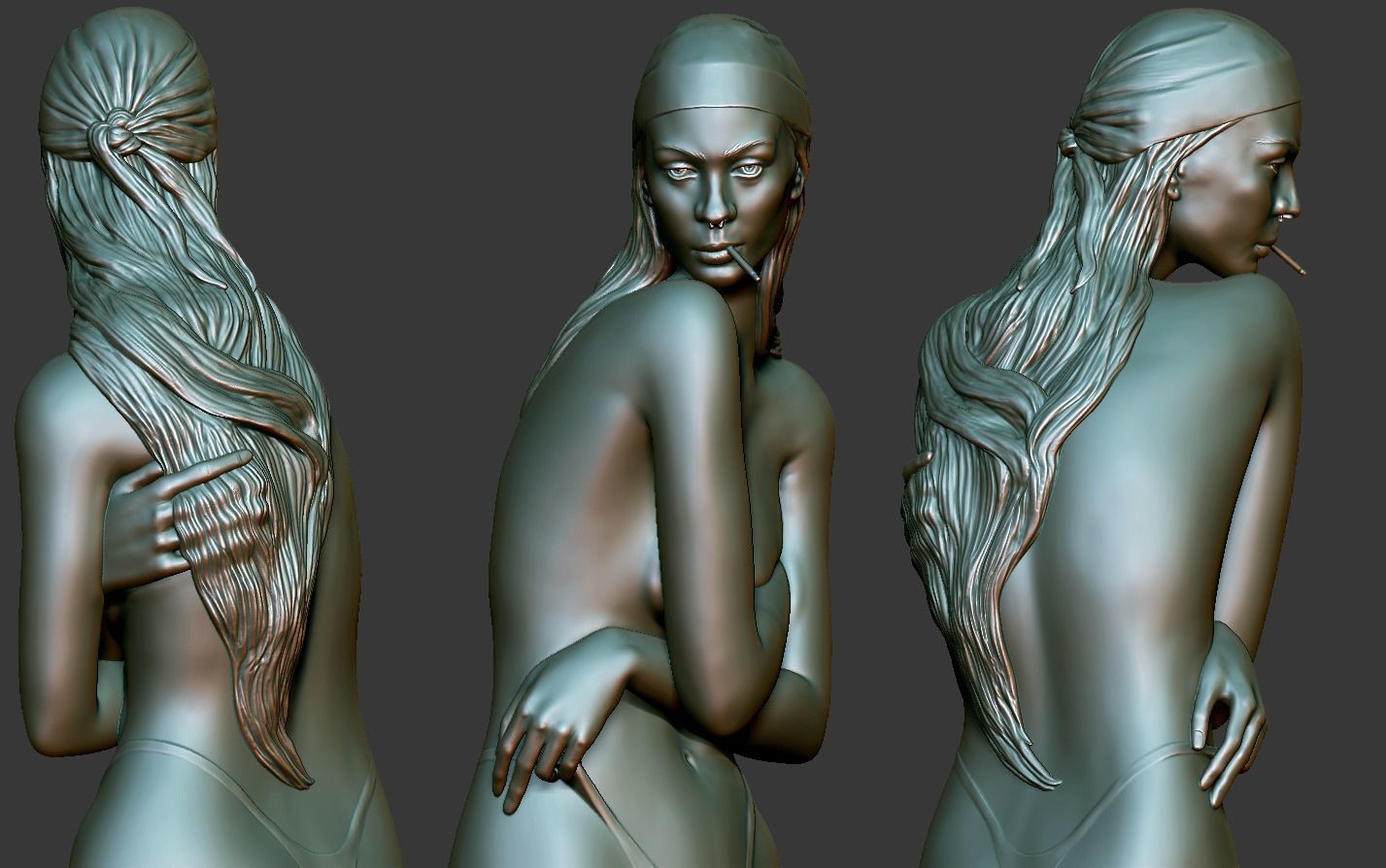 Girl Torso 3D print model_16