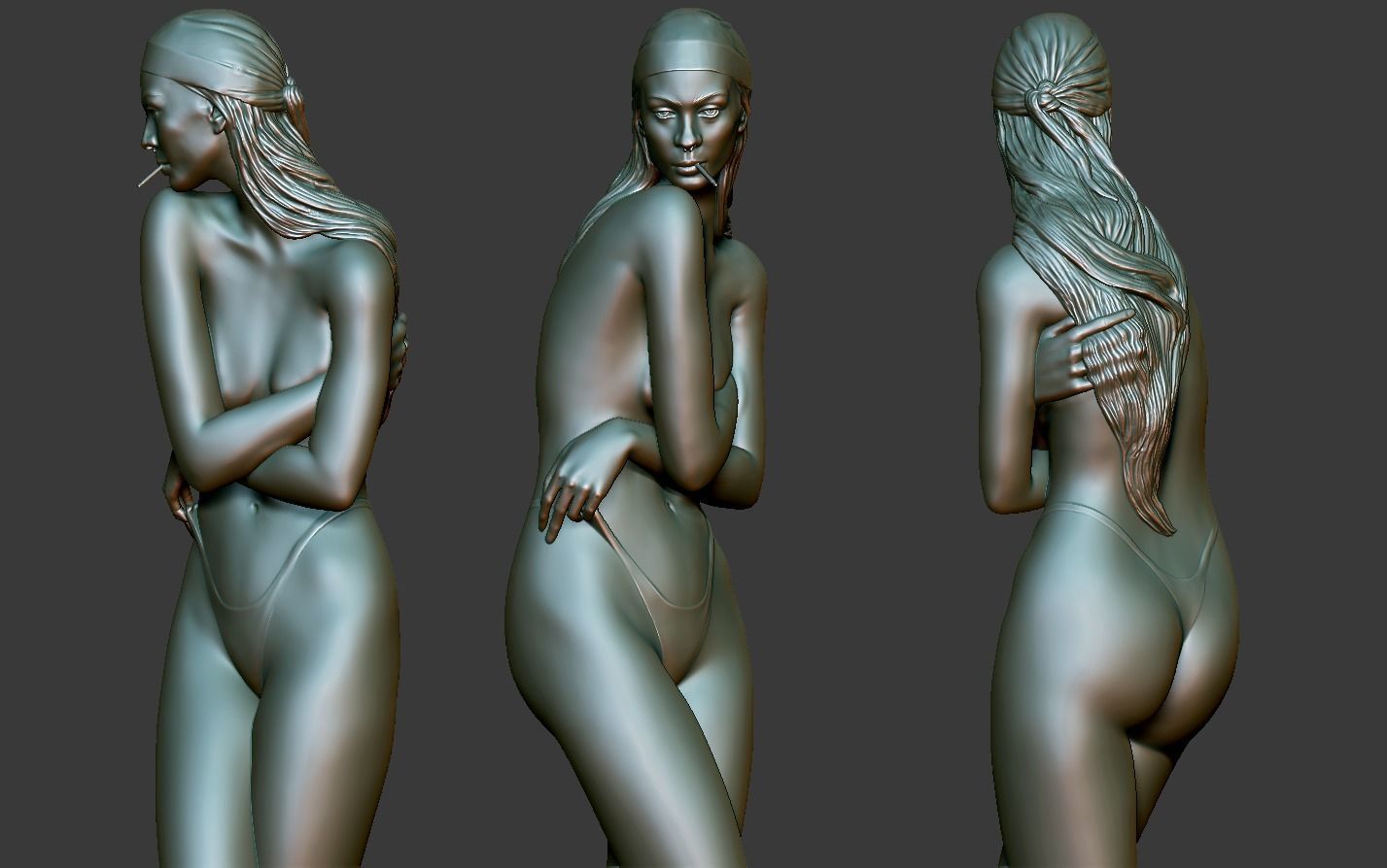 Girl Torso 3D print model_15