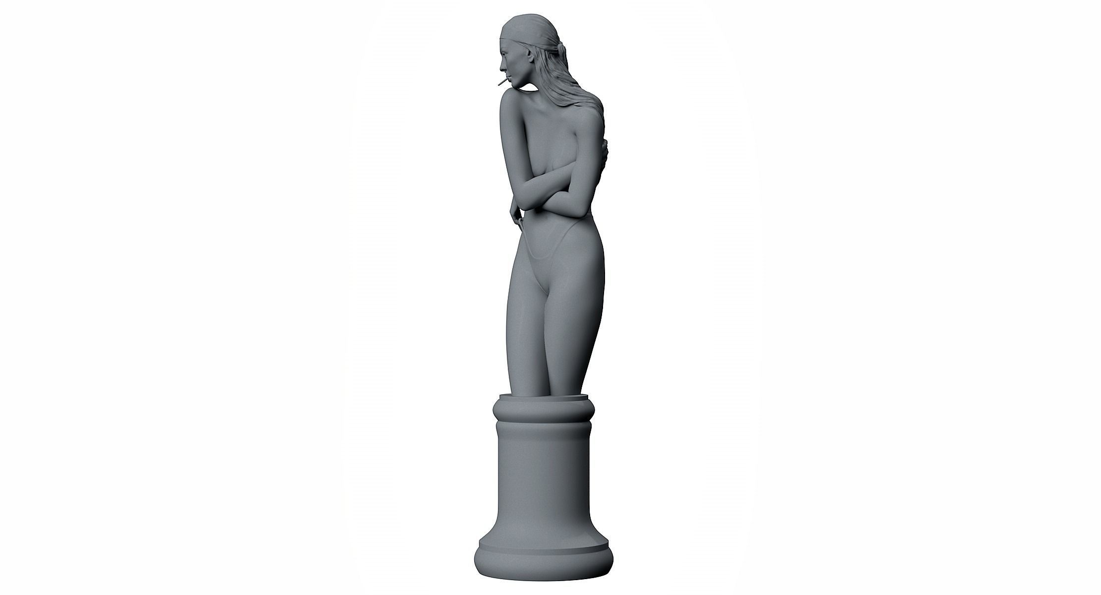 Girl Torso 3D print model_7