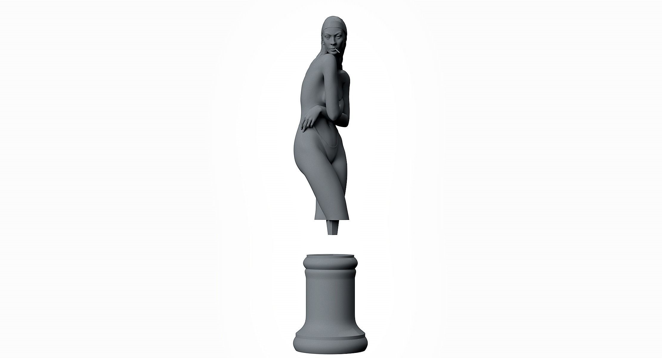 Girl Torso 3D print model_9