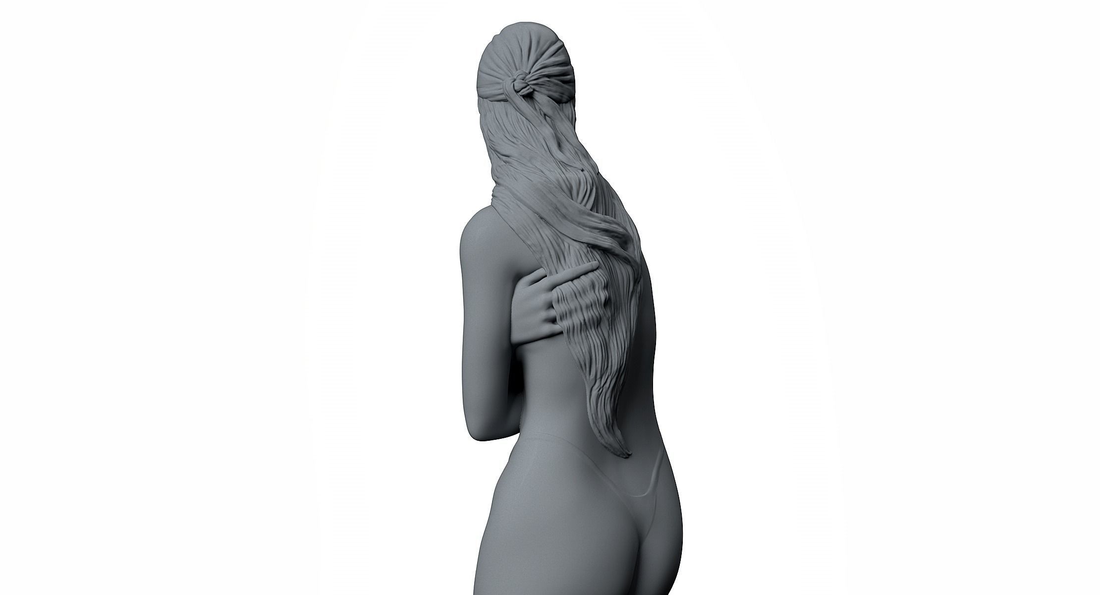 Girl Torso 3D print model_12